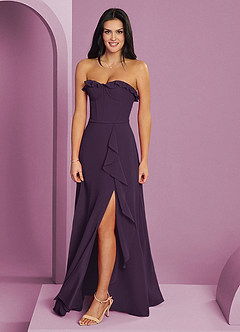 Barbie ♥ Azazie Bridesmaid Dresses Plum A-Line Sweetheart Neckline Chiffon Dress image3
