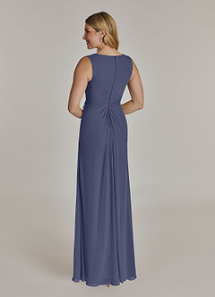 Azazie Manuella Vestidos para mãe da noiva Vestir Tormentoso de Chiffon de Linha A com Decote em V Plissado image6