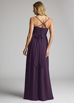 Azazie Llana Maternity Bridesmaid Dresses A-Line Chiffon Floor-Length Dress image2