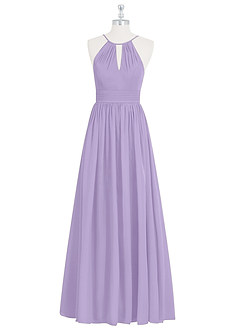 Azazie Cherish Brautjungfernkleider A-Linie Plissee Chiffon Kleid Flieder image6