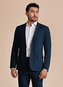 front William Navy Blue Comfort Blend  Suit Jacket