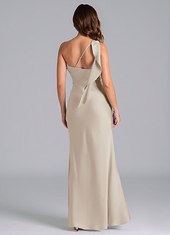 Azazie Driea Brudtärnklänningar Klä av Sjöjungfru i Stretch Satin Ena axeln Frost image2