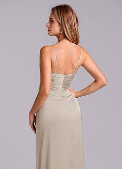 Azazie Sabrine Final Sale Frost A-Line Sweetheart Neckline Stretch Satin Dress image7