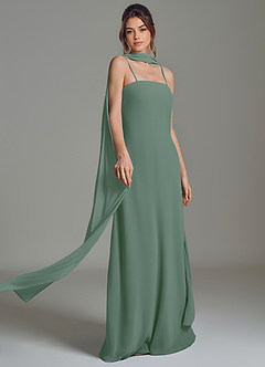 Azazie Ilana Suknie dla druhen Linia A Bez ramiączek Szyfon Do ziemi Sukienka image7