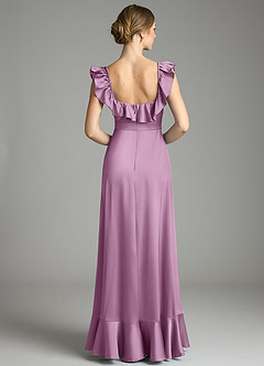 Azazie Lyra Bridesmaid Dresses Wisteria A-Line Off the Shoulder Stretch Satin Convertible Dress image8