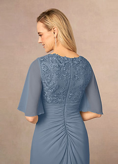 Azazie Carson Mother of the Bride Dresses Twilight A-Line V-Neck Lace Chiffon Dress image5