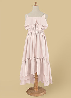 Azazie Karmen Flower Girl Dresses Rose Petal A-Line Ruched Chiffon Dress image6