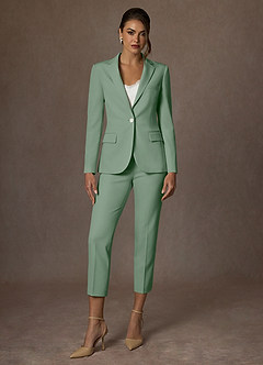front Kennedy Matcha Structured Stretch Dress Pants