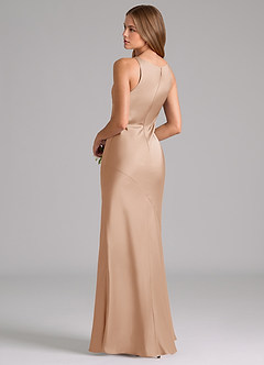Azazie Allettie Bridesmaid Dresses English Rose Mermaid Stretch Satin Dress image2