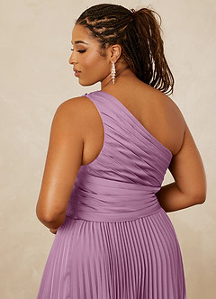 Christian Siriano Bridal for Azazie 1008 Bridesmaid Dresses Wisteria A-Line One Shoulder Stretch Satin Dress image15