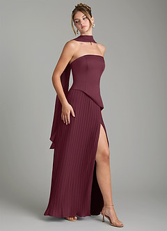 Azazie Tierney Bridesmaid Dresses Cabernet A-Line Strapless Chiffon Convertible Dress image9