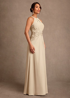 Azazie Georgie Mother of the Bride Dresses Champagne A-Line Lace Chiffon Dress image2