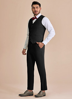 front William Noir Gilet de costume