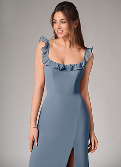 Azazie Callie Bridesmaid Dresses Twilight Mermaid Side Slit Chiffon Convertible Dress image6