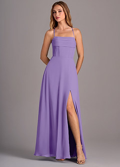 Azazie Carolyn Bridesmaid Dresses Tahiti A-Line Pleated Chiffon Dress image5