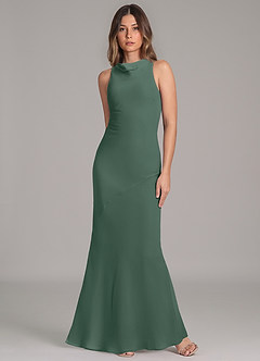 Azazie Allettie Bridesmaid Dresses Sea Moss Mermaid Chiffon Dress image4