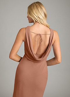 Azazie Rylina Vestidos de damas de honor Vestido de Bronceador de Gasa de Corte Sirena con Plisado image2