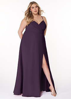 Azazie Everleigh Bridesmaid Dresses Plum A-Line Sweetheart Pleated Chiffon Dress image8