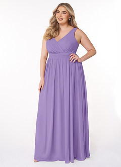 Azazie Kora Bridesmaid Dresses Tahiti A-Line Pleated Chiffon Dress image9