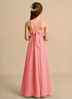 Azazie Tater Junior Formal Flower Girl Klänningar Klä A-Line i Chiffong Plisserad image2