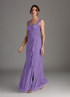 Azazie Edelin Mother of the Bride Dresses Tahiti A-Line Sweetheart Neckline Pleated Mesh Dress image3