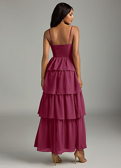 Azazie Kaiden Bridesmaid Dresses Mulberry A-Line Sweetheart Neckline Chiffon Dress image2