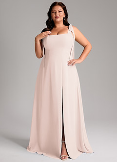 Azazie Debra Bridesmaid Dresses Rose Petal A-Line with Pockets Chiffon Convertible Dress image10