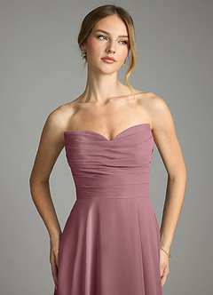 Azazie Ayla Abiti da Damigella Abito A-Line in Chiffon Scollo a Cuore Ametista image5
