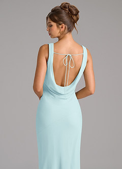 Azazie Rylina Bridesmaid Dresses Sea Glass Mermaid Pleated Chiffon Dress image2