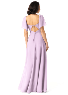 Azazie Chloe At-home Try On Dresses Terracotta A-Line Sweetheart Neckline Chiffon Dress image2