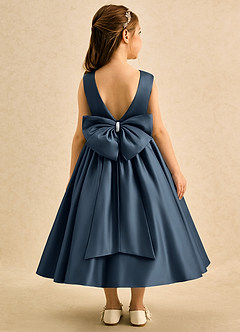 Azazie Doodle Flower Girl Klänningar Klä Balklänning i Matt satäng Rosett image2