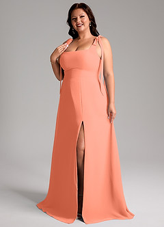 Azazie Debra Abiti da Damigella Abito Convertibile A-Line in Chiffon Con Tasche Tramonto image4