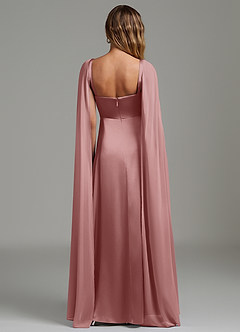 Azazie Niveah Bridesmaid Dresses Dusty Rose A-Line Strapless Stretch Satin Convertible Dress image4