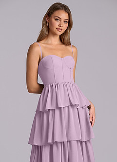 Azazie Faye Bridesmaid Dresses Wisteria A-Line Sweetheart Neckline Chiffon Dress image2