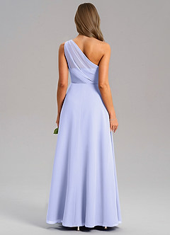Azazie Phaedra Bridesmaid Dresses Lavender A-Line One Shoulder Chiffon Dress image2