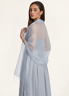front Azazie Chiffon-Schal mit Quasten