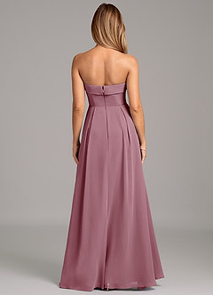 Azazie Lucienne Bridesmaid Dresses Vintage Mauve A-Line Strapless Chiffon Convertible Dress image5