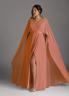 Azazie Isa Mother of the Bride Dresses MAI TAI A-Line V-Neck Pleated Chiffon Dress image10