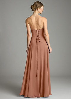 Azazie Ayla Abiti da Damigella Abito A-Line in Chiffon Scollo a Cuore Bronzo image2