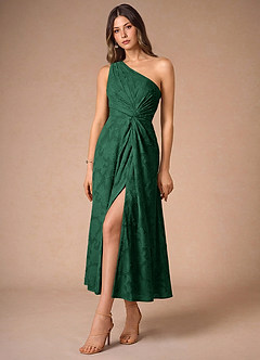 Hermosa Emerald Green Midi Dress image3