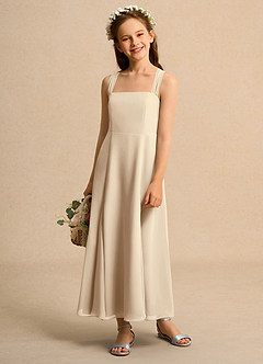 Azazie Tater Girl Flower Girl Klänningar Klä A-Line i Chiffong Plisserad image1