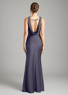 Azazie Rylina Bridesmaid Dresses Stormy Mermaid Stretch Satin Dress image3