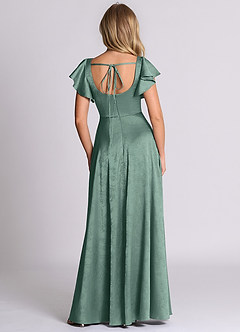 Azazie Bondi 신부 들러리 드레스 A라인 절하다 자카드 바닥 길이 드레스 image6