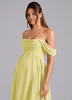 Azazie Saige Maternity Bridesmaid Dresses A-Line Pleated Chiffon Floor-Length Dress image6