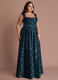 Hazel Navy Pleated Maxi Dress image4