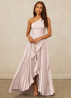 Christian Siriano Bridal for Azazie 1008 Bridesmaid Dresses Blushing Pink A-Line One Shoulder Stretch Satin Dress image5