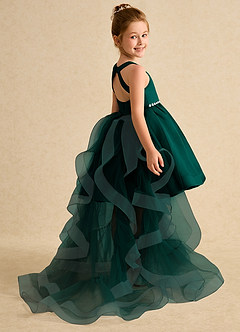 Azazie Julietta Blumenmädchenkleider Ballkleid Cabrio Tüll Kleid Kiefer image6