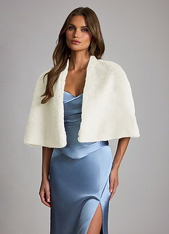 front Faux Fur Short Swing Capelet