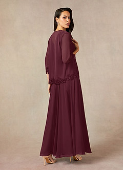 Azazie Devana Mother of the Bride Dresses Cabernet A-Line Sequins Chiffon Dress image11