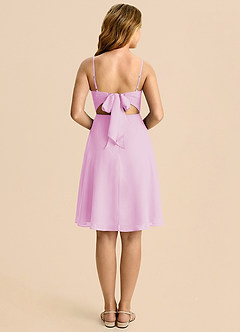 Azazie Shale A-Linie Schleifen Chiffon Kleid Bonbonrosa image2